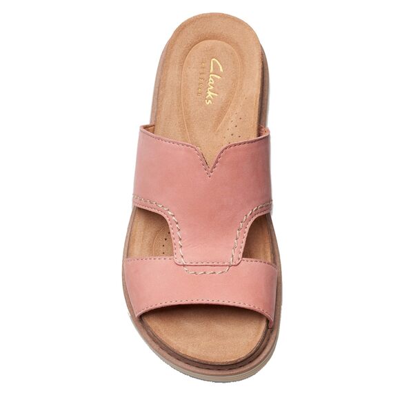 NWT Clarks Women’s Arwell Walk Flat Sandal Peach Nubuck Size 6.5 - Picture 4 of 6